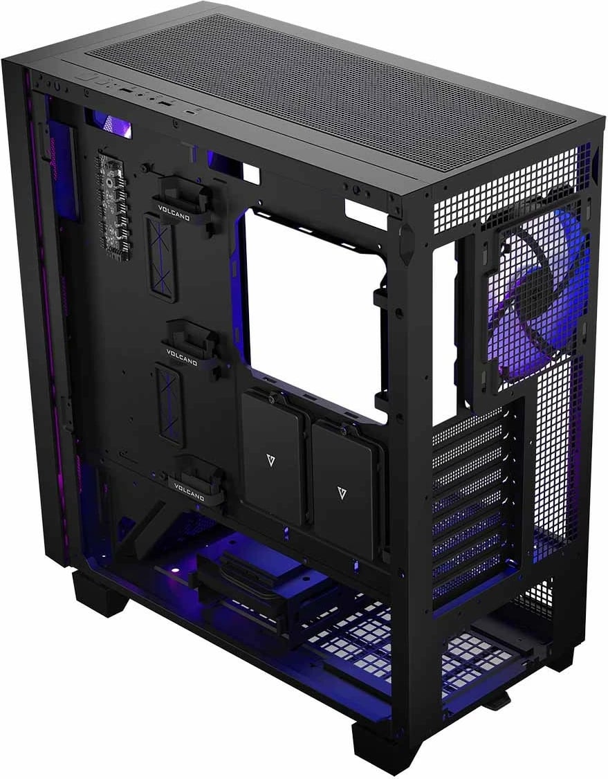 Kasë MODECOM Volcano Perun Apex ARGB Midi, e zezë