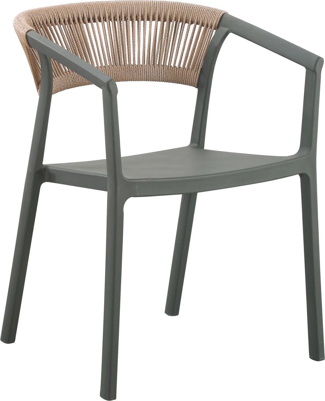 Karrige BOGI polipropileni, ngjyrë ulliri me litar bezh, FH6240.05, 54x53x75cm