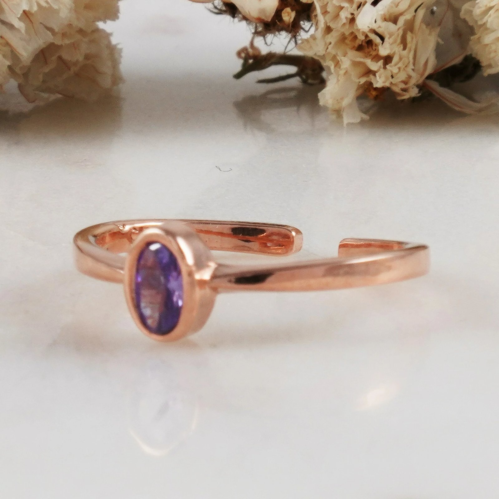 Unazë argjendi, ngjyrë rozë ari, Jumeon, 10161AMETİS