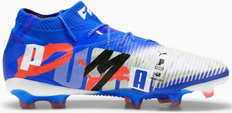 Atlete futbolli Puma për meshkuj, të bardha e kaltër Atlete futbolli Puma për meshkuj, të bardha e kaltër