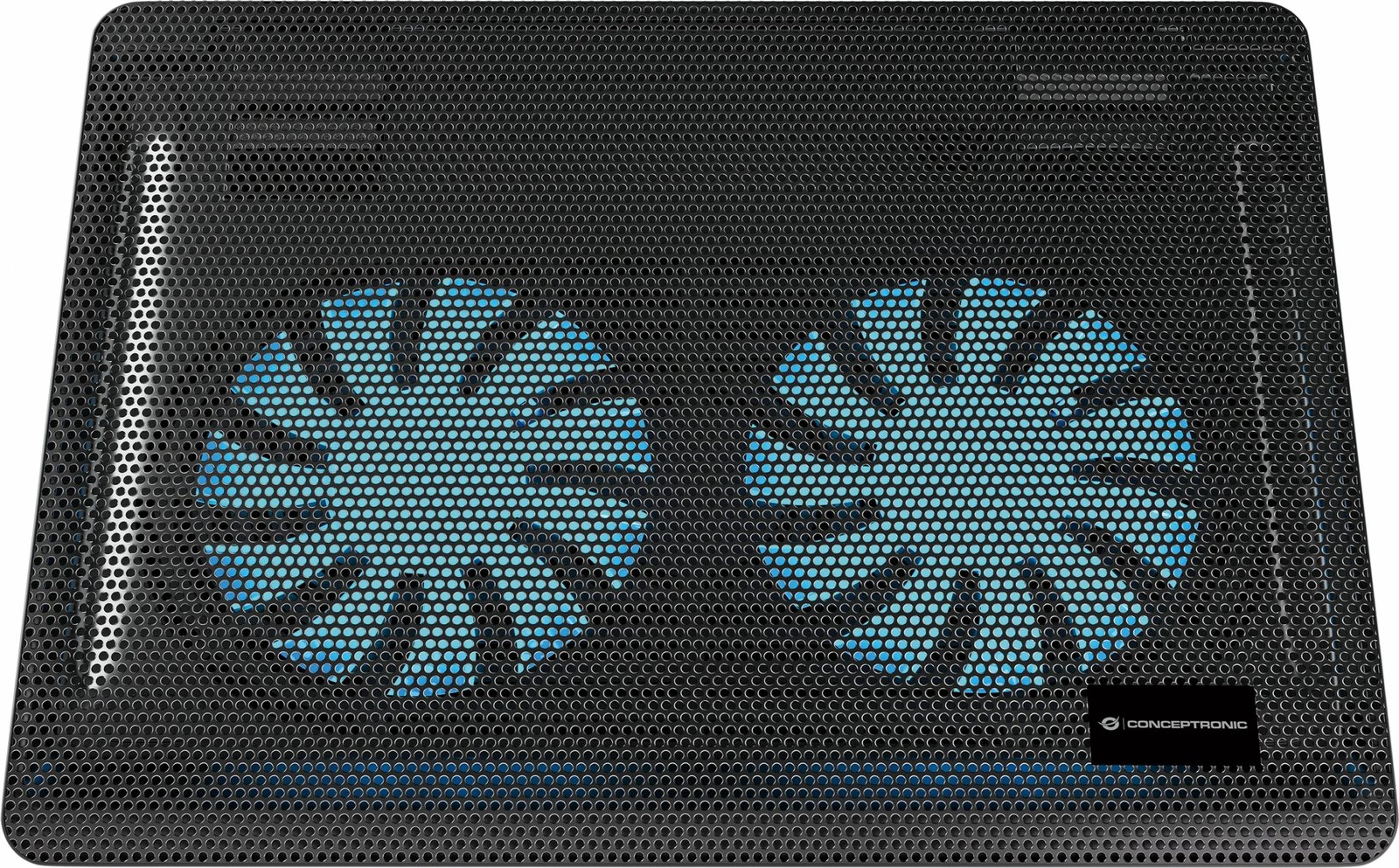 Mbështetëse ftohëse Conceptronic 2-Fan USB-A2.0 për laptop 15.6 inç, e zezë