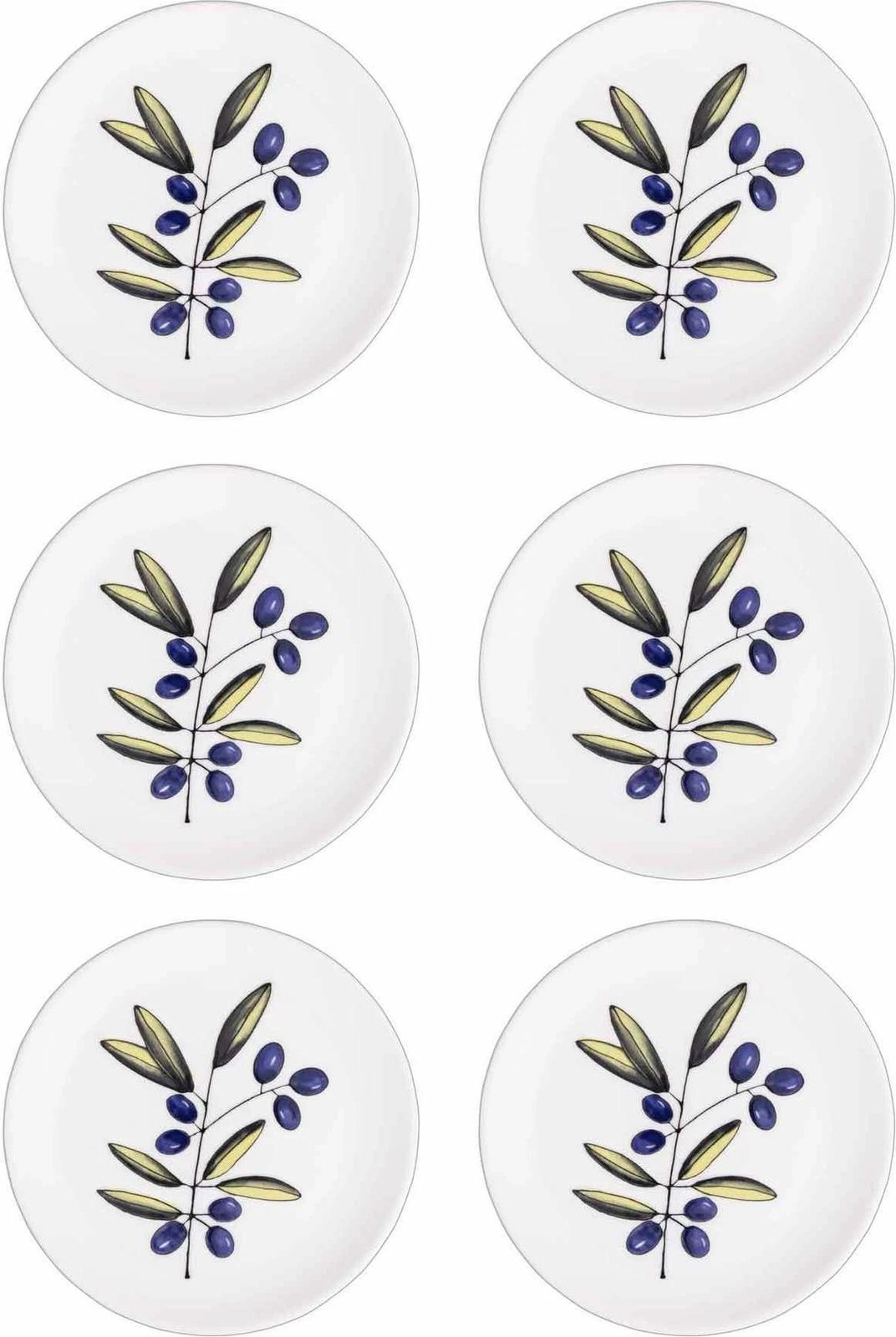 Set pjatash për ëmbëlsira, shumëngjyrëshe, Hermia Concept, OVS0001, 6 copë