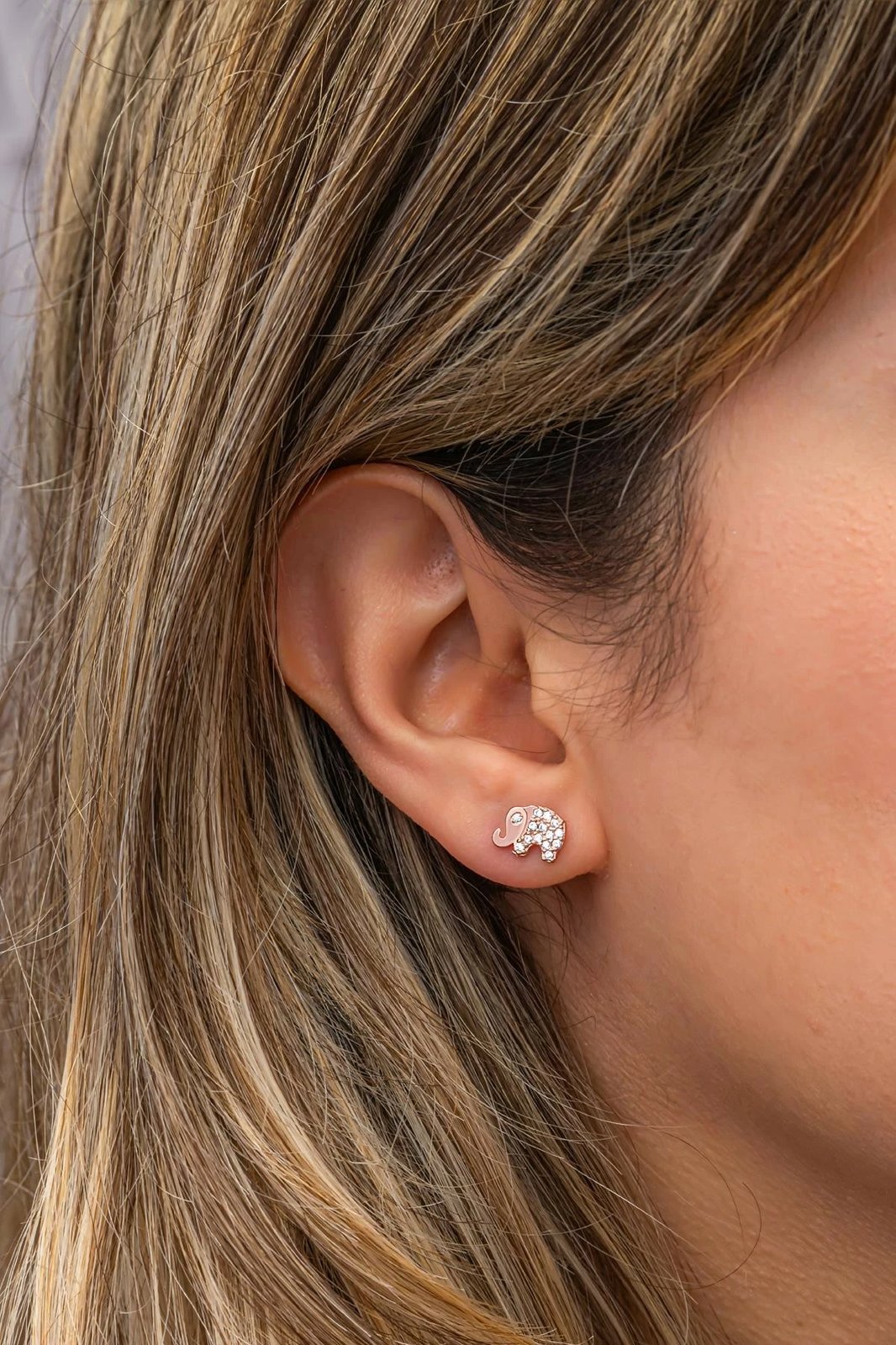 Vathë argjendi në formë elefanti, ngjyrë rozë, Jumeon, NRZ999633