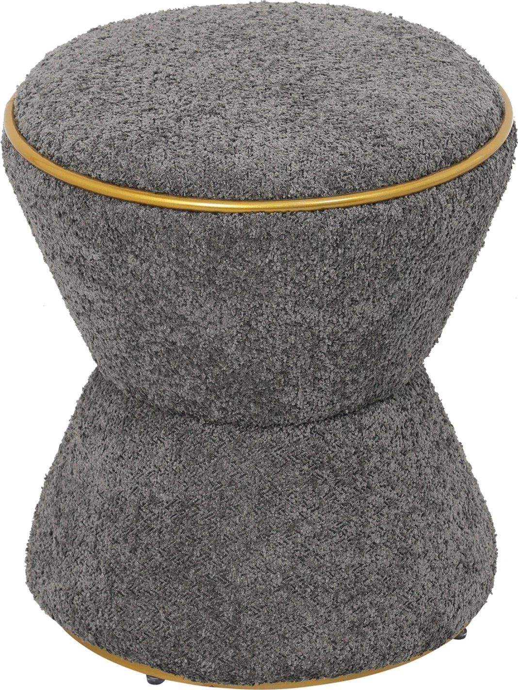 Karrige për bar, pëlhurë boucle gri-ari, FH9604.11, Φ38,5x43H cm