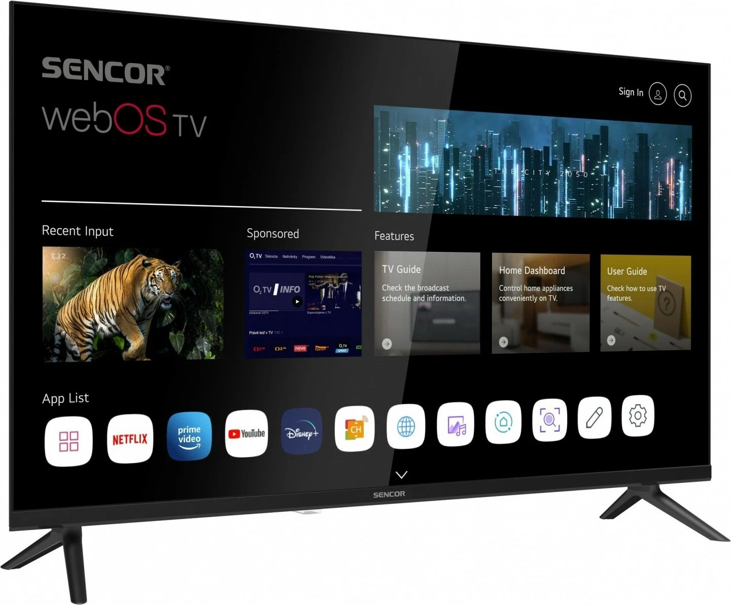 Televizor Smart Sencor SLE 32S803B, 32", webOS, HD Ready, i zi