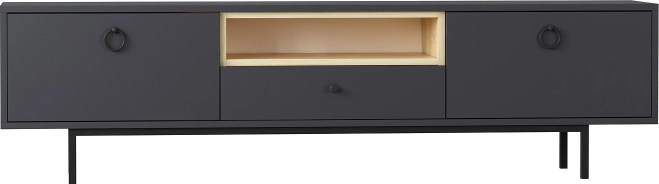 Komodë TV Skye Decor, ngjyrë natyrale-antracit
