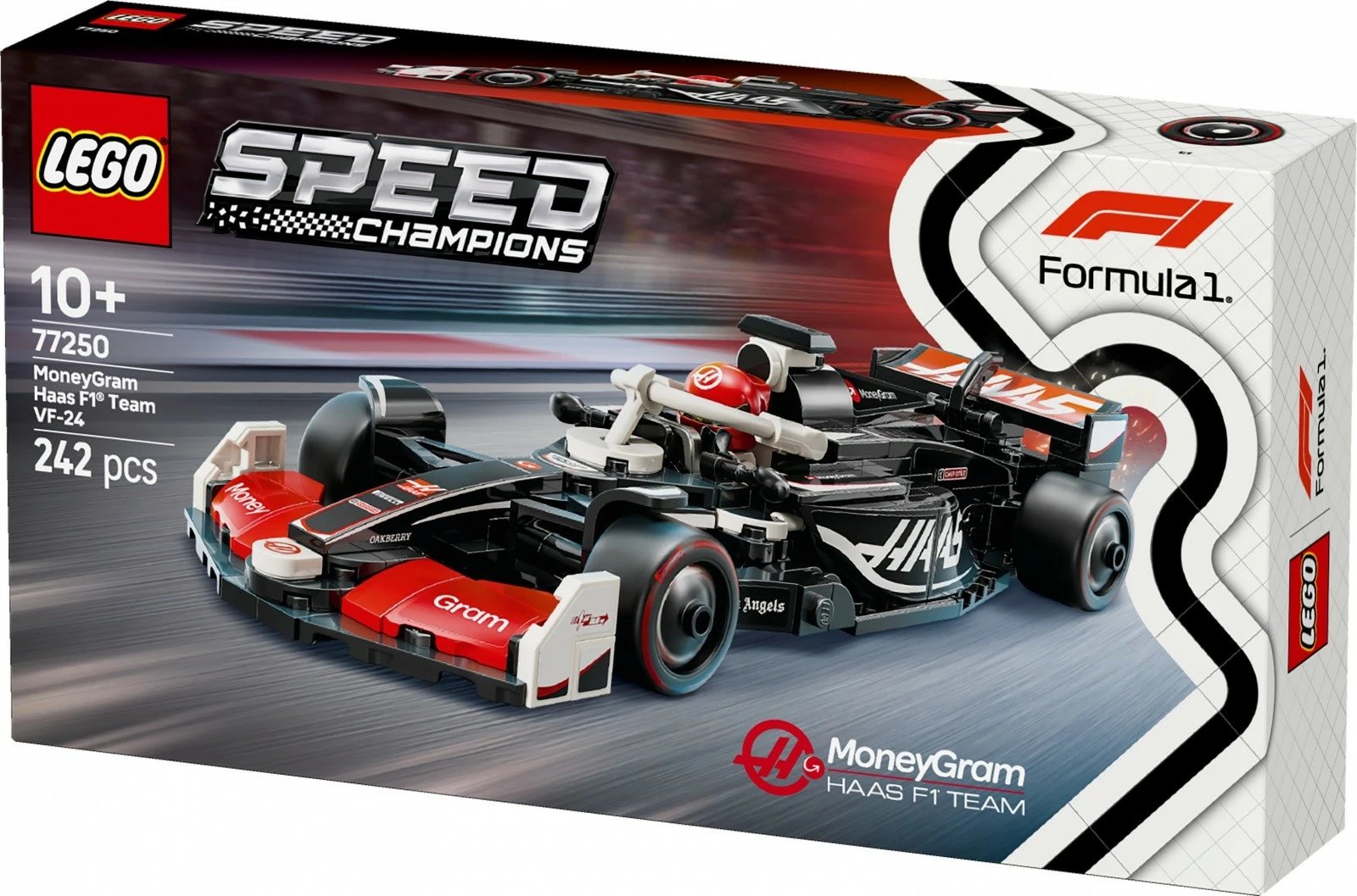 Set LEGO Speed Champions F1 Car MoneyGram Haas Team VF-24, 242 pjesë, për fëmijë 10+, Plastikë