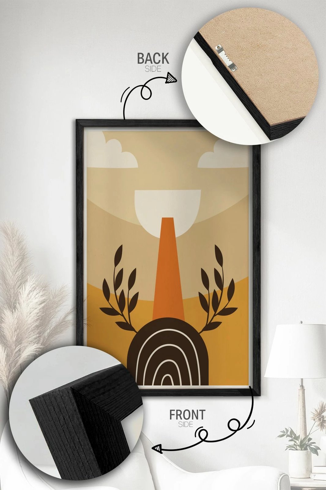 Pikturë dekorative me kornizë (3 copë), Wallity, Ersy3Syhcrv14