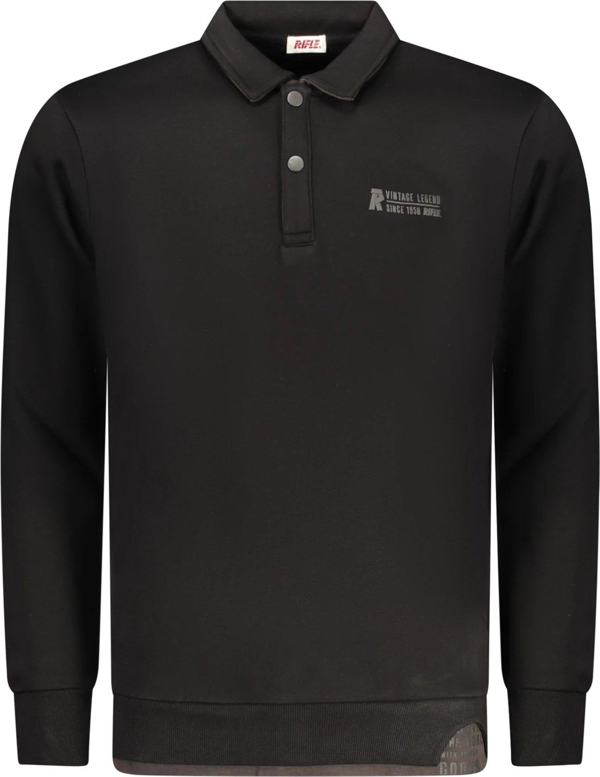 Maicë polo me mëngë të gjata RIFLE meshkuj, e zezë