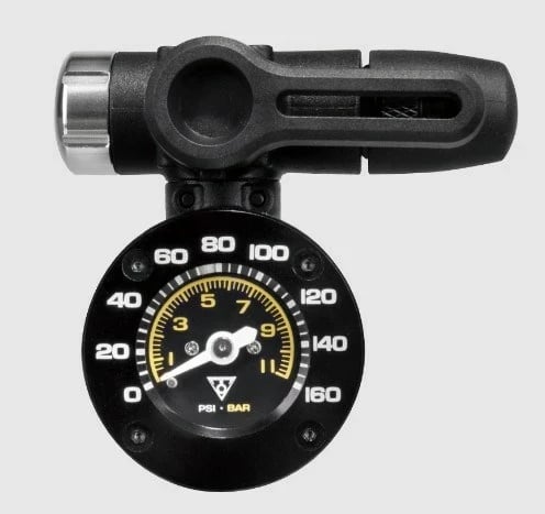 Matës presioni për gomë biçiklete Topeak TSUTG-04, analog, çelik inox