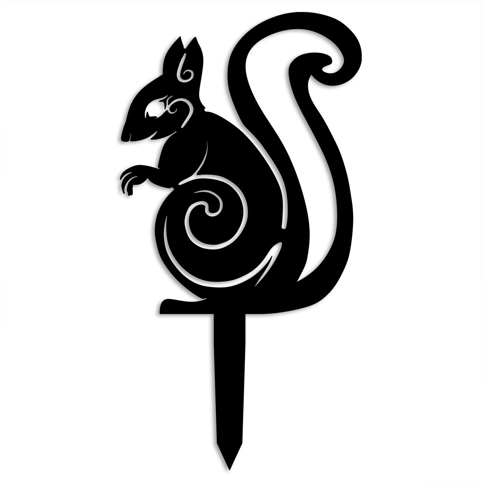 Objekt dekorativ për kopsht, Aberto Design, ketër, ngjyrë e zezë, 44x23cm