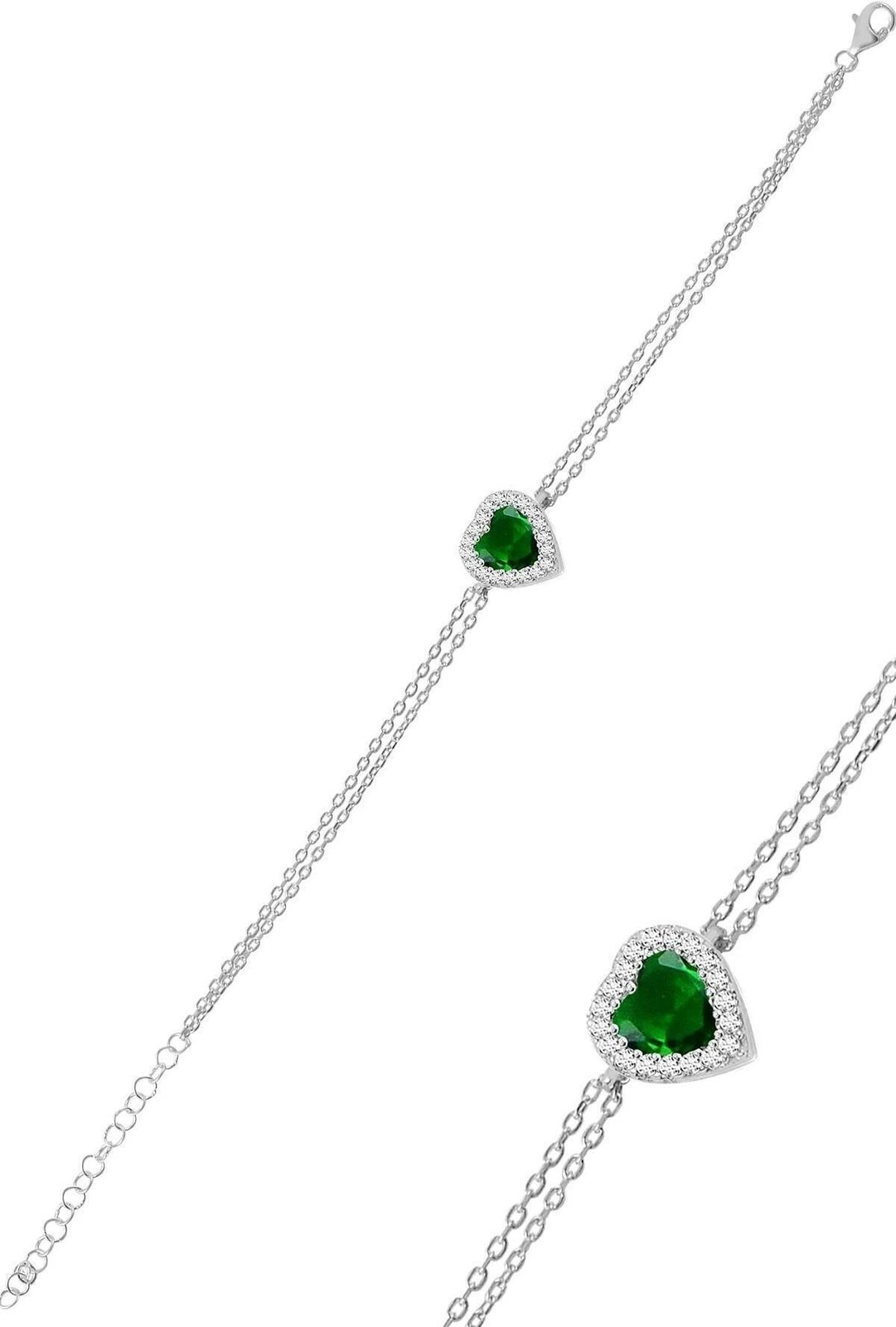 Byzylyk argjendi Jumeon, ngjyrë e gjelbër, SGTL11751