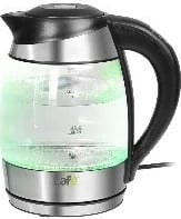 Çajnik elektrik me rregullim temperature, Lafe CEG005, 1.8 L, 2200 W, xhami, i zi/inox/transparente