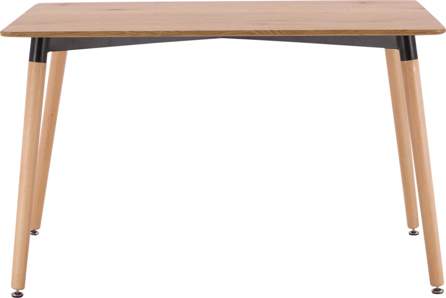 Tavolinë minimaliste për ngrënie, FH008.04, këmbë druri ahu, 120x80x73cm Tavolinë minimaliste për ngrënie, FH008.04, këmbë druri ahu, 120x80x73cm