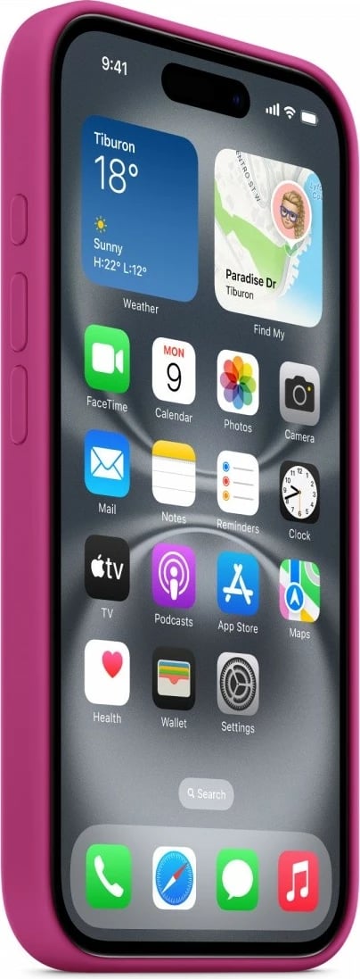 Mbështjellës silikon MagSafe për iPhone 16 Apple MYY53ZM/A, Rozë e ndezur