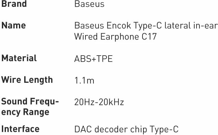 Kufje Baseus Encok C17 me mikrofon, USB-C, të bardha