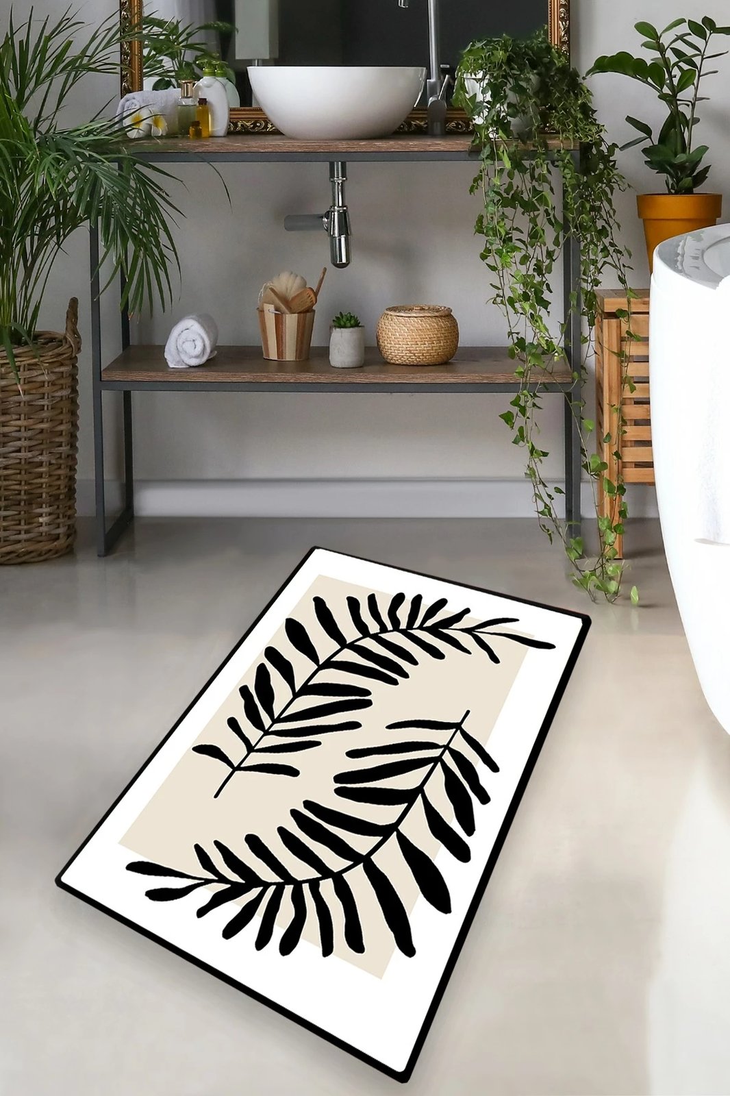 Tapet për banjo Mijölnir, dizajn me ngjyra të ndryshme, 70x120cm