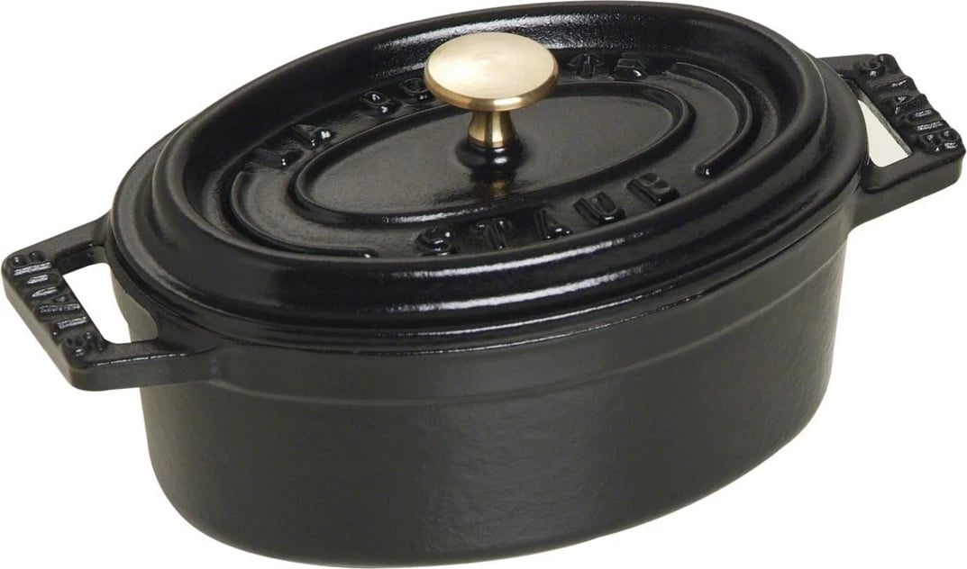 Tenxhere ovale prej gize STAUB 250 ml, e zezë