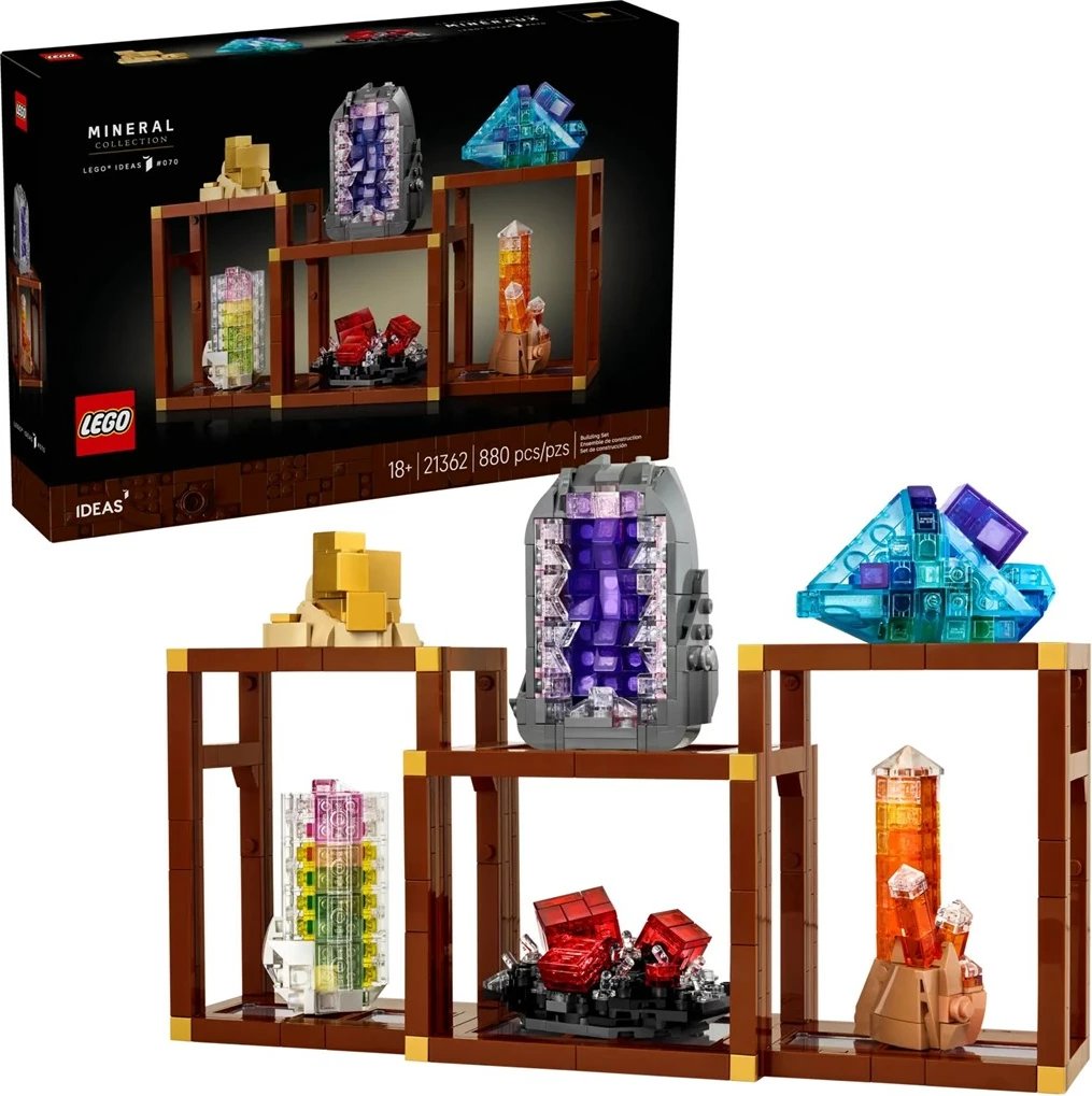 Set LEGO IDEAS Mineral Collection 21362, 880 pjesë, për të rritur