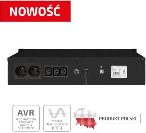 Kasë UPS EVER ECO Pro 1000 AVR CDS, 1000 VA, 650 W, 2U, E zezë