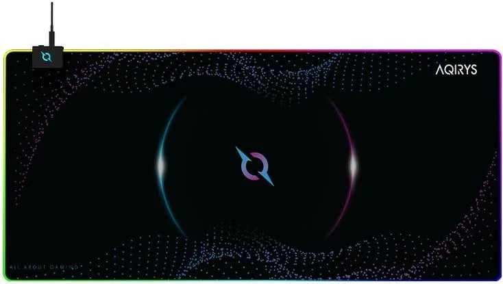 Mauspad Aqirys AQIRYS ECLIPSE RGB XL 900x400, e zezë