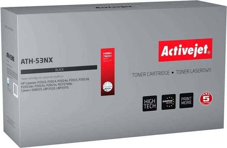Toner zëvendësues Activejet ATH-53NX për printer HP, i zi