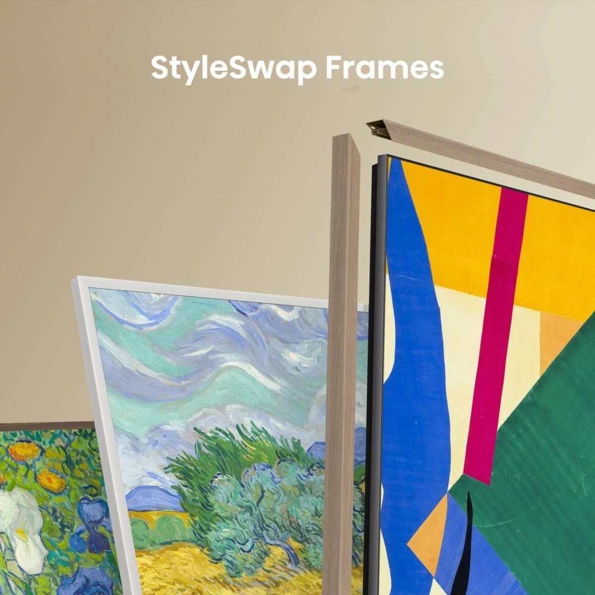 Televizor QLED Hisense CanvasTV S7NQTUK 55 inch, 4K, Smart TV, Art Mode, gold