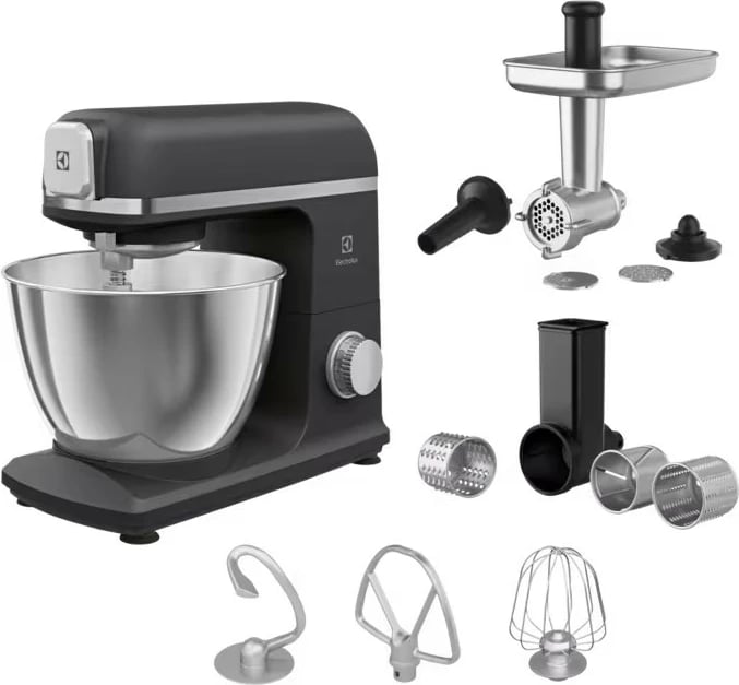 Robot kuzhine, Electrolux, E5KM1-6GBP, 1200 W, 6 shpejtësi, përzierje planetare, e zezë