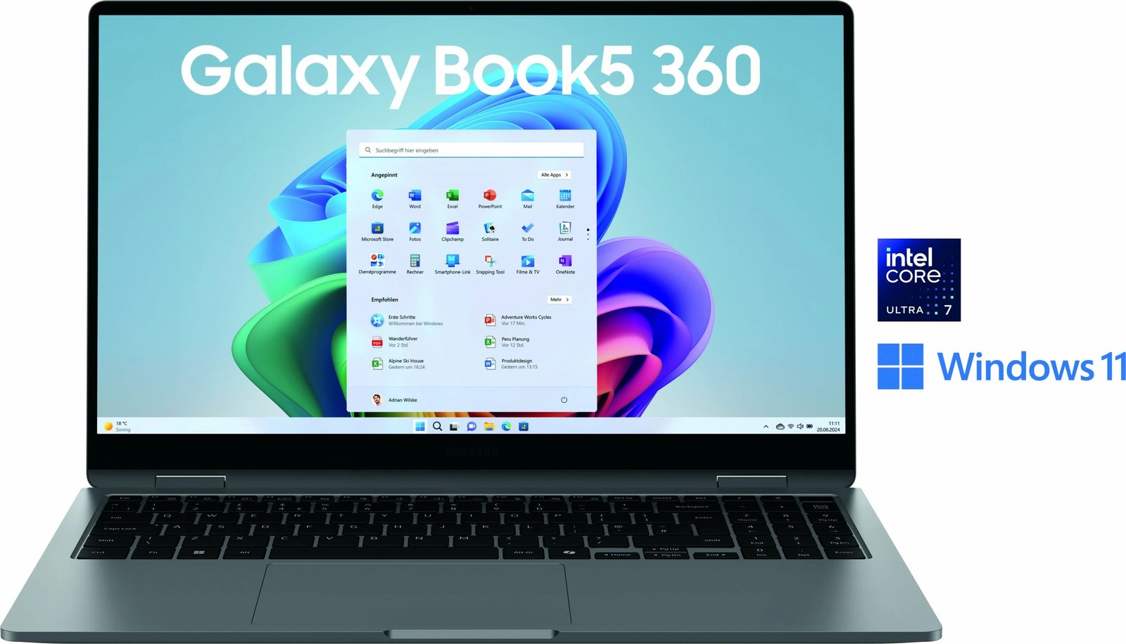 Laptop Samsung Galaxy Book5 360 CU7, 16GB RAM, 512GB SSD, Gri