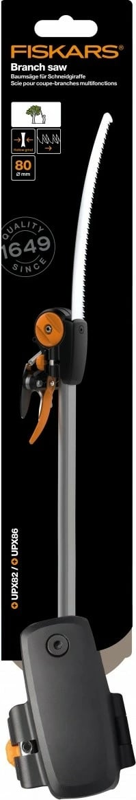 Sharrë për degë Fiskars 1023633, teh çeliku i kalitur, kënd prerjeje i rregullueshëm, Ø 80 mm, për UPX82/UPX86