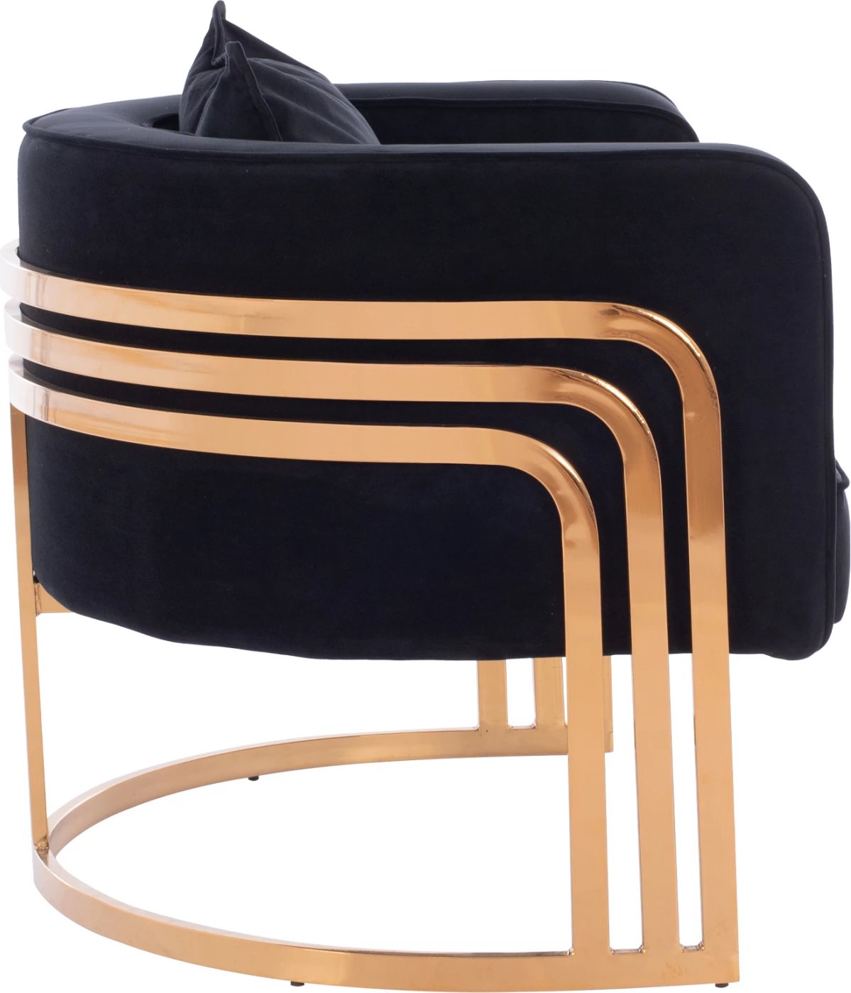 Karrige me krahë TIANA, kornizë metalike e artë, shpinë e ulët, rregullim gjysmë-rrethor, FH8738.04