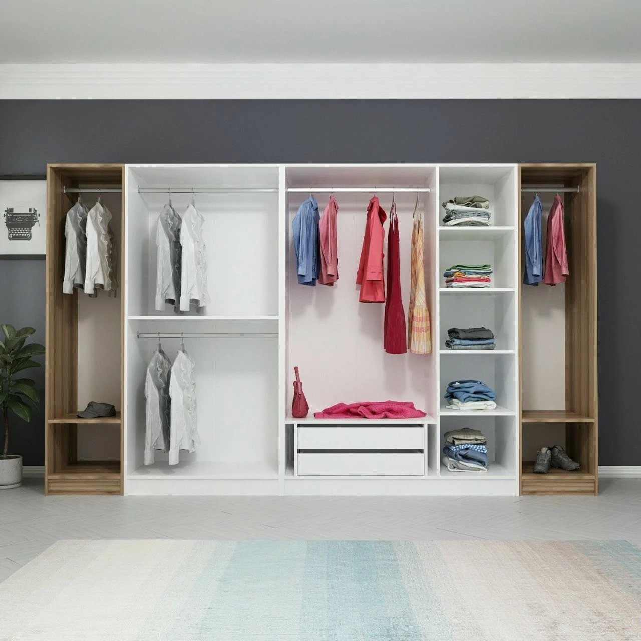 Dollap Skye Decor, ngjyrë arre, 3078