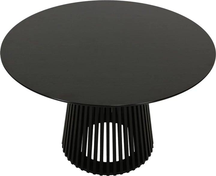 Tavolinë ngrënieje Domonic, MDF, ngjyrë e zezë, D120x75cm