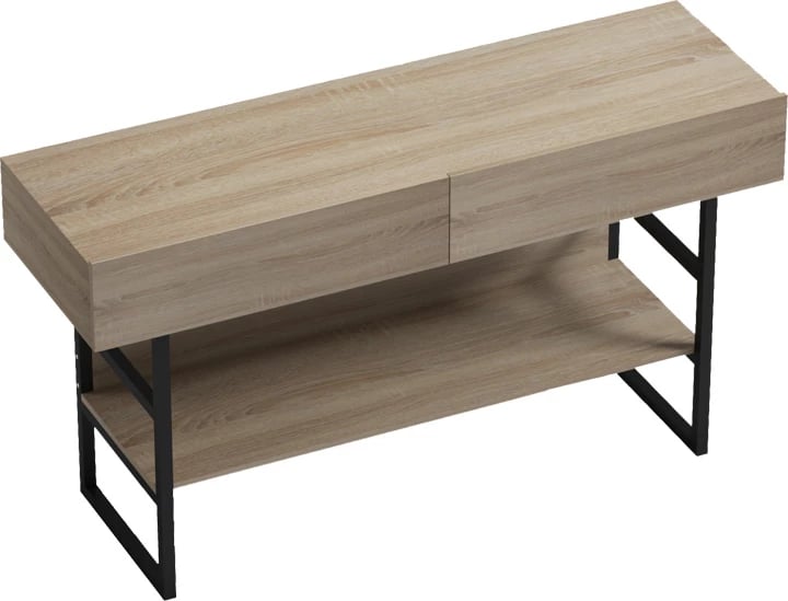 Konsolë Vien, ngjyrë sonoma-e zezë, 139x43x75.5cm