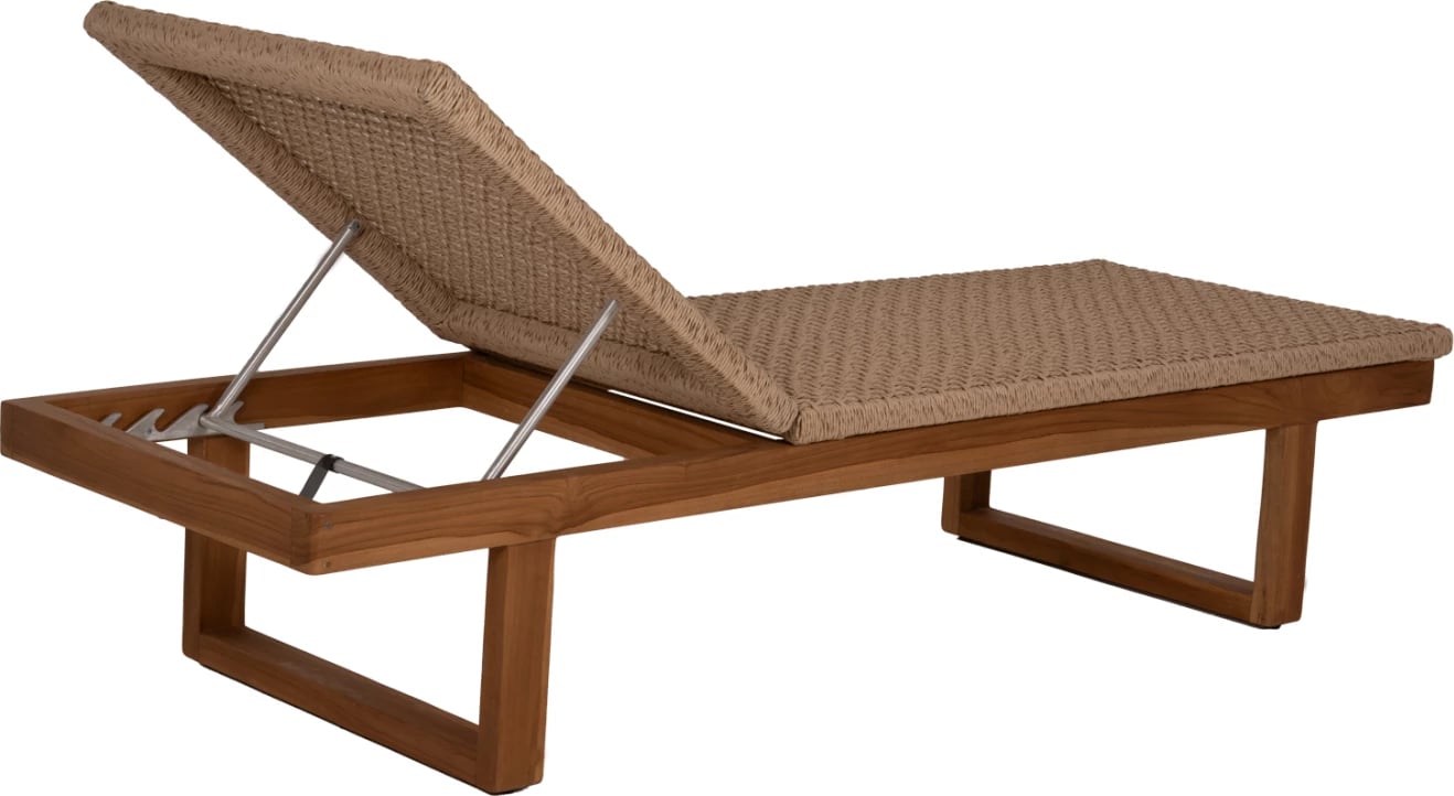 Shezlong profesional PATRON, dru tik, litar VIRO, 191x65x86H cm.