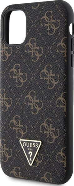 Mbështjellës Guess 4G Triangle Metal Logo për iPhone 11 / XR, i zi Mbështjellës Guess 4G Triangle Metal Logo për iPhone 11 / XR, i zi