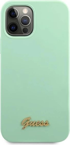 Mbështjellës Guess GUHCP12MLSLMGGN për iPhone 12/12 Pro 6.1", silikon, e gjelbër