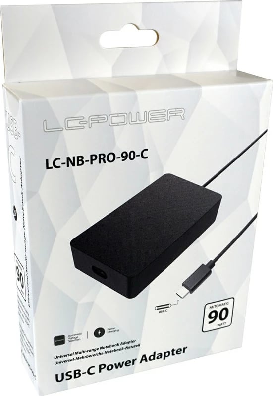 Adapter energjie LC-Power 90W USB-C, i zi
