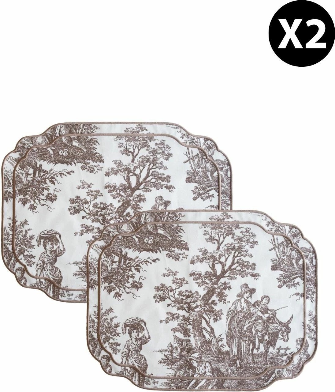 Set naperonësh tavoline (2 copë), Evila Originals, BST066