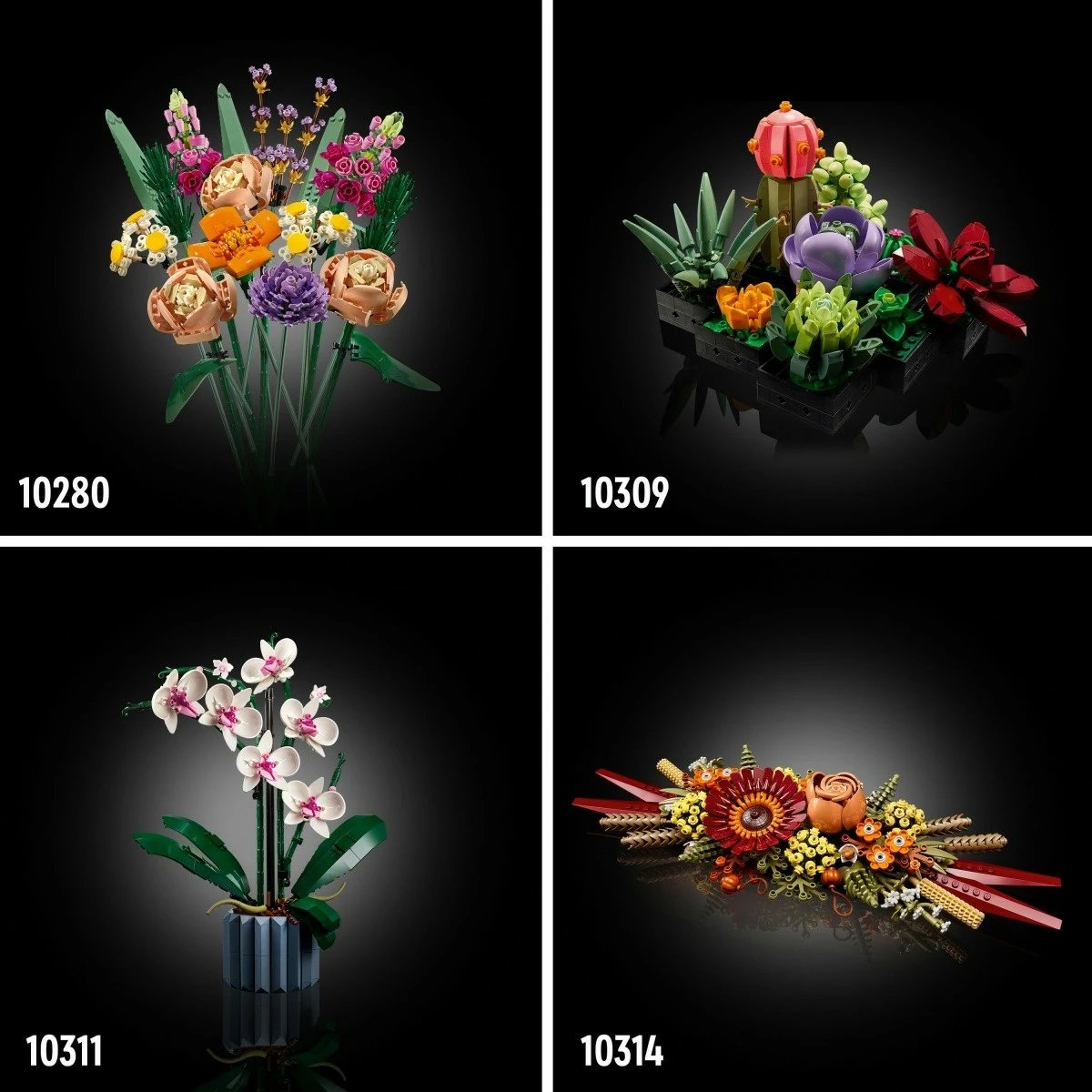 Set ndërtimi LEGO Icons Bouquet of Wildflowers 10313, 939 pjesë, shumëngjyrësh