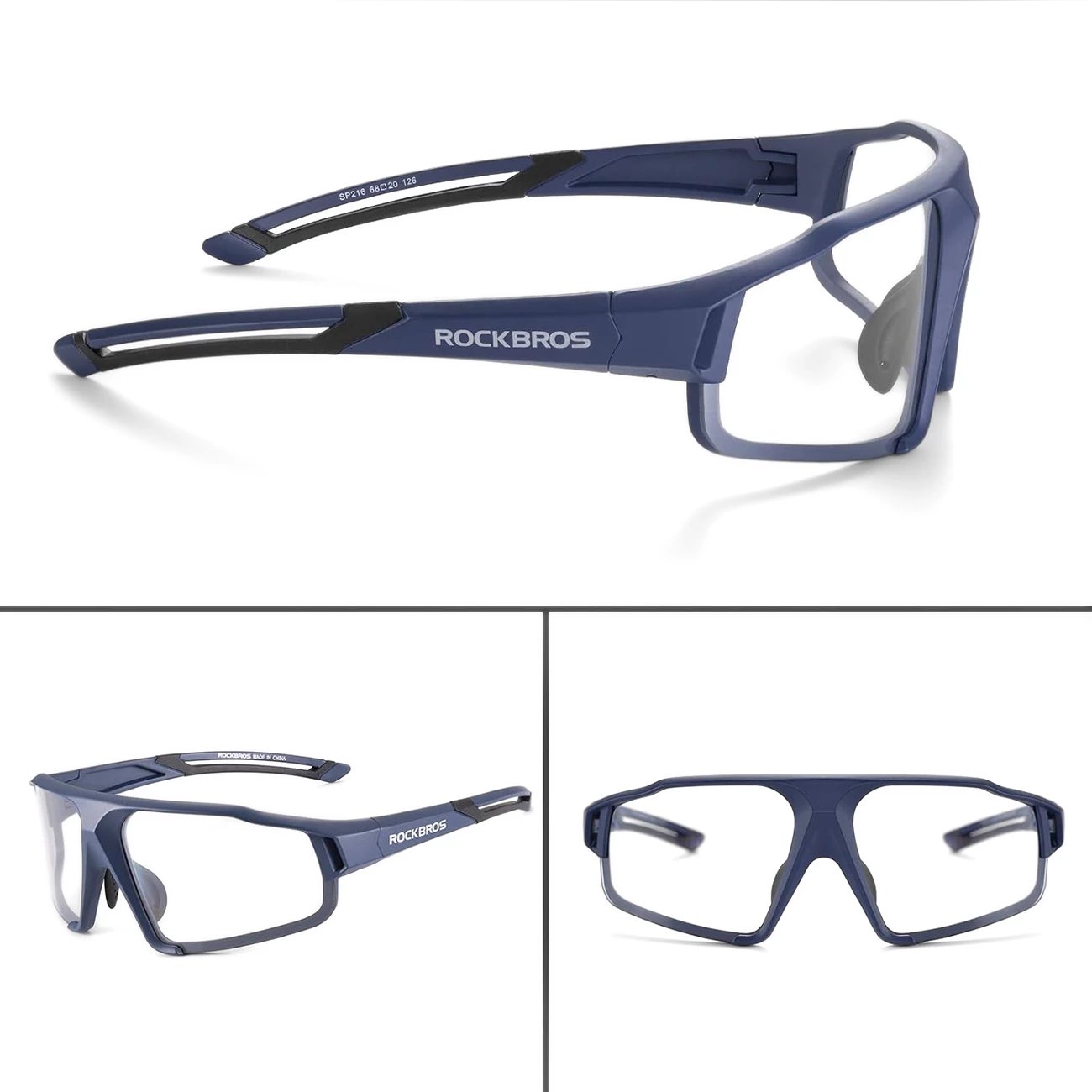 Syze çiklizmi Rockbros SP216BL, lente fotokromatike UV400, blu