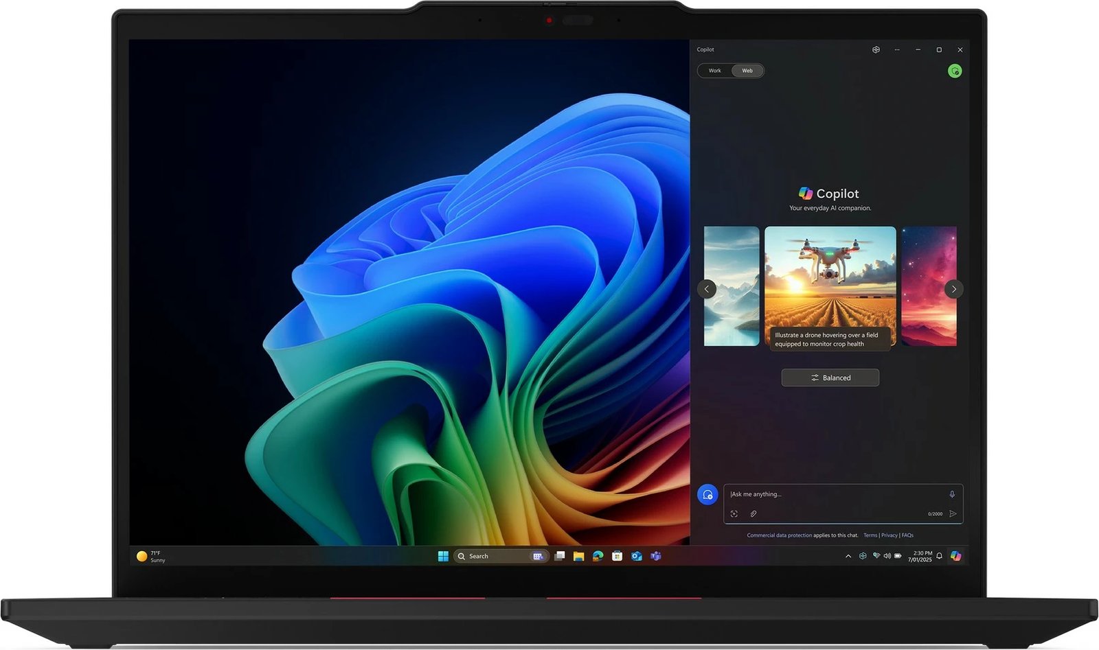 Kompjuter portativ Lenovo ThinkPad T14 G6, AMD Ryzen AI 5 340, 32GB RAM, 1TB SSD, 14 inç, e zezë