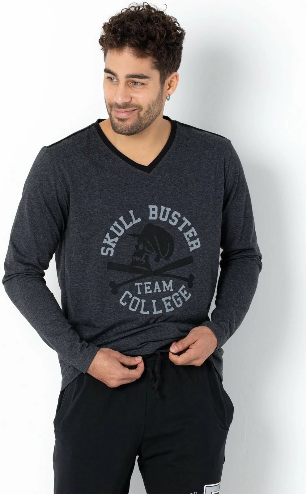 Set pizhamash për burra, Jumeon, anthracite, 002-000692004, XL/XXL