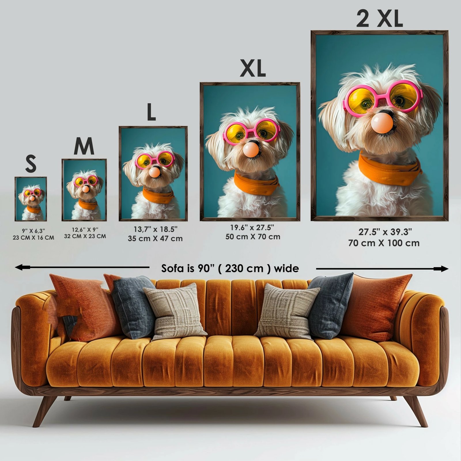 Pikturë dekorative me kornizë MDF, Wallity, GE202-L