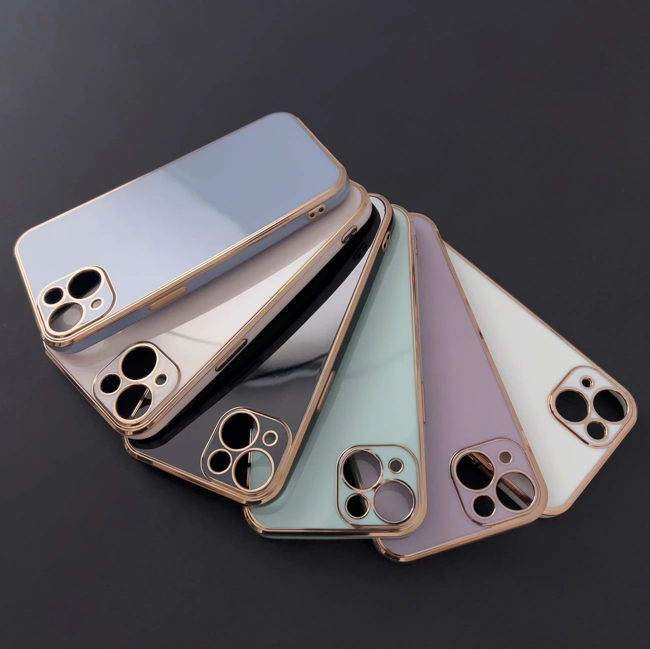 Mbështjellës Hurtel Fashion Case për Xiaomi Redmi Note 11, TPU, Vjollcë me kornizë të artë