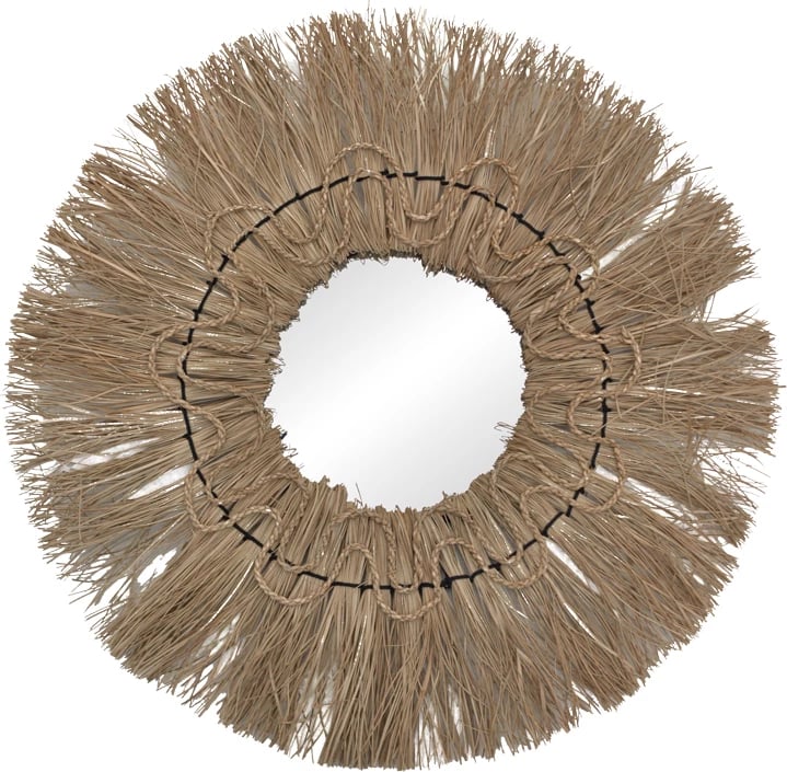 Pasqyrë mendong Inart, ngjyrë natyrale, D60x6cm