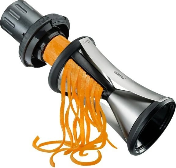 Prerëse perimesh GEFU SPIRELLI XL, manuale, plastike/çelik inox, e zezë