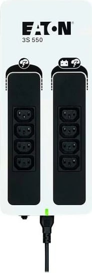 UPS, Eaton, 3S 550 IEC 3S550I, 550 VA, USB 3.0, offline, bardhë/zezë