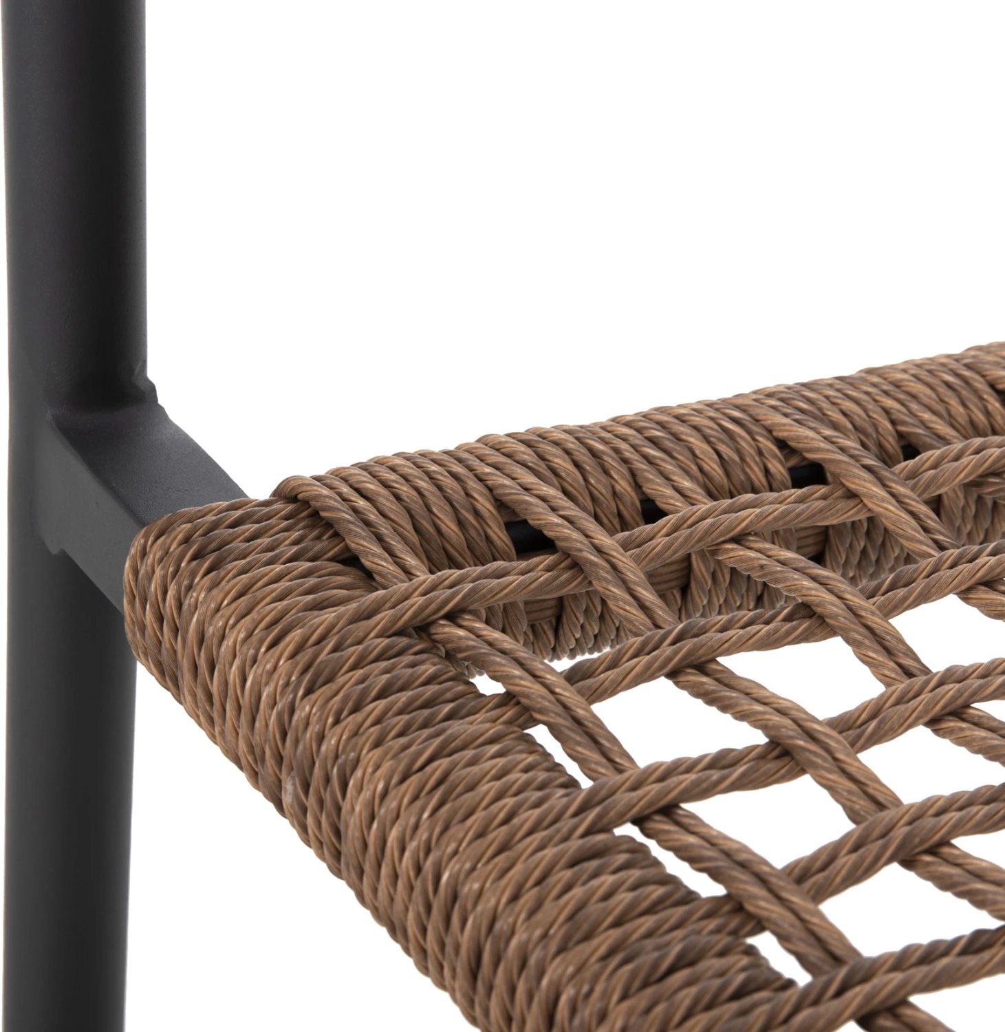 Karrige TRILAN FH6044.03 alumini në ngjyrë antraciti-sintetik ratan në ngjyrë natyrale 57x59x85Hcm