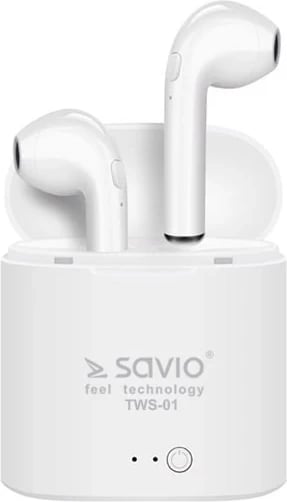 Dëgjuese Savio TWS-01, True Wireless, të bardha